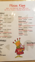 Pizza King North Vernon, In menu