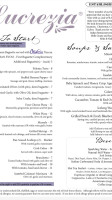 Lucrezia Italian menu