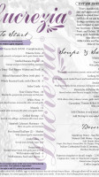 Lucrezia Italian menu