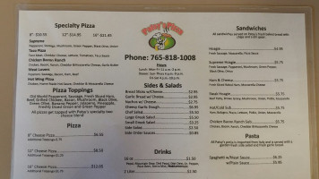 Pantry Pizza menu