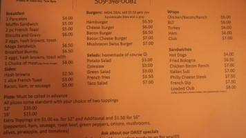 Chuck Wagon menu