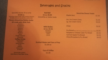 Chuck Wagon menu