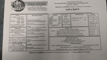 Pepperoni Ray's Cafe menu