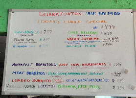 Taqueria Guanajuato menu