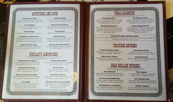 Big Tex Bbq menu