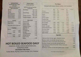 Cajun Corner Seafood menu