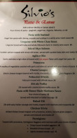 Silvio's Italian menu