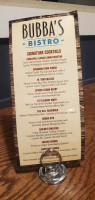 Bubba's Bistro menu