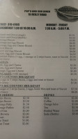 Pops And Son Diner menu