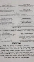 Old House Cafe menu