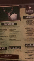 Headwaters Tavern menu