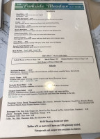 Parkside Meadow menu