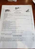 Ralph's Barbecue. menu