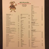 El Gordo menu