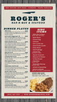 Roger’s Bbq House menu