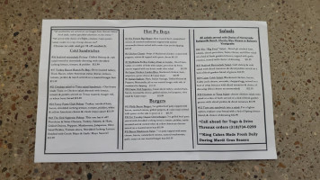 Fat Tuesday's Sandwich Shop And Bakery menu