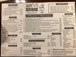 Joey's Pancake House menu