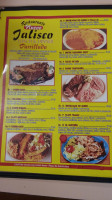 Nuevo Jalisco menu