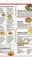 Nuevo Jalisco menu