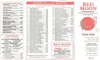 Red Moon menu