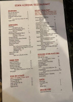 Eden Korean menu