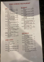 Eden Korean menu