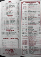 A Taste of China menu