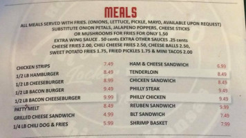 Mueller's Lockeroom menu