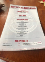 Mueller's Lockeroom menu