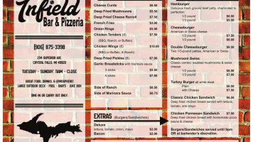 Infield Pizzeria Inc menu