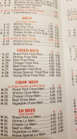 Carrie Chinese menu