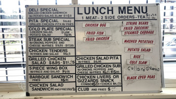 George's Drive Thru menu