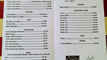 Tnt Bbq menu