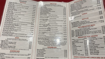 Sunnyside Cafe menu