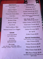 The Video Corner Cafe menu