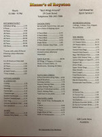 Blazers Of Royston menu