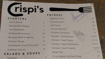 Crispi's menu