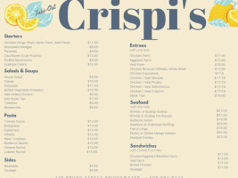 Crispi's menu