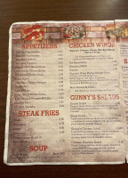 Gunny's menu