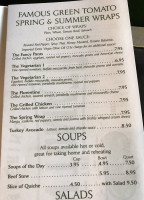 The Green Tomato menu