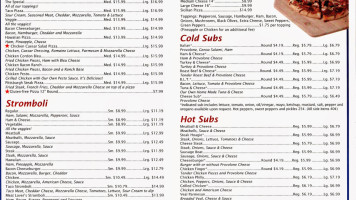 Roberto's Pizza Subs And Brew menu