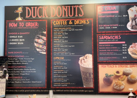 Duck Donuts menu