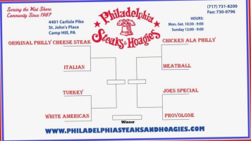 Philadelphia Steaks Hoagies inside