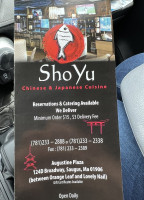 Shoyu menu