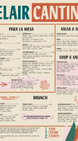 Belair Cantina menu