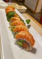 Orange Roll Sushi food