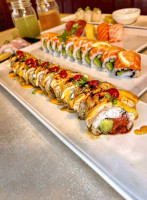 Orange Roll Sushi food