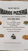 Mario's Pizzeria menu