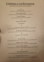 Landmark At Old Rittenhouse Inn menu