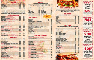 Reading House Of Pizza menu